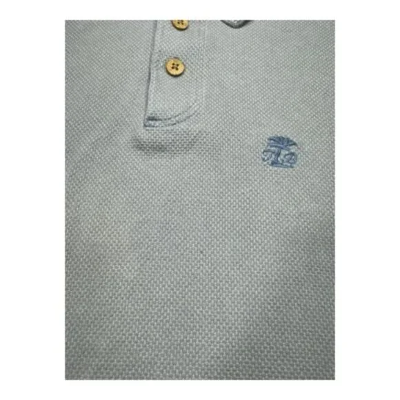 Tommy Bahama Polo Shirt Men M Silk Cotton Blue TB Logo Golf Resort Tee Classic - Picture 14 of 15